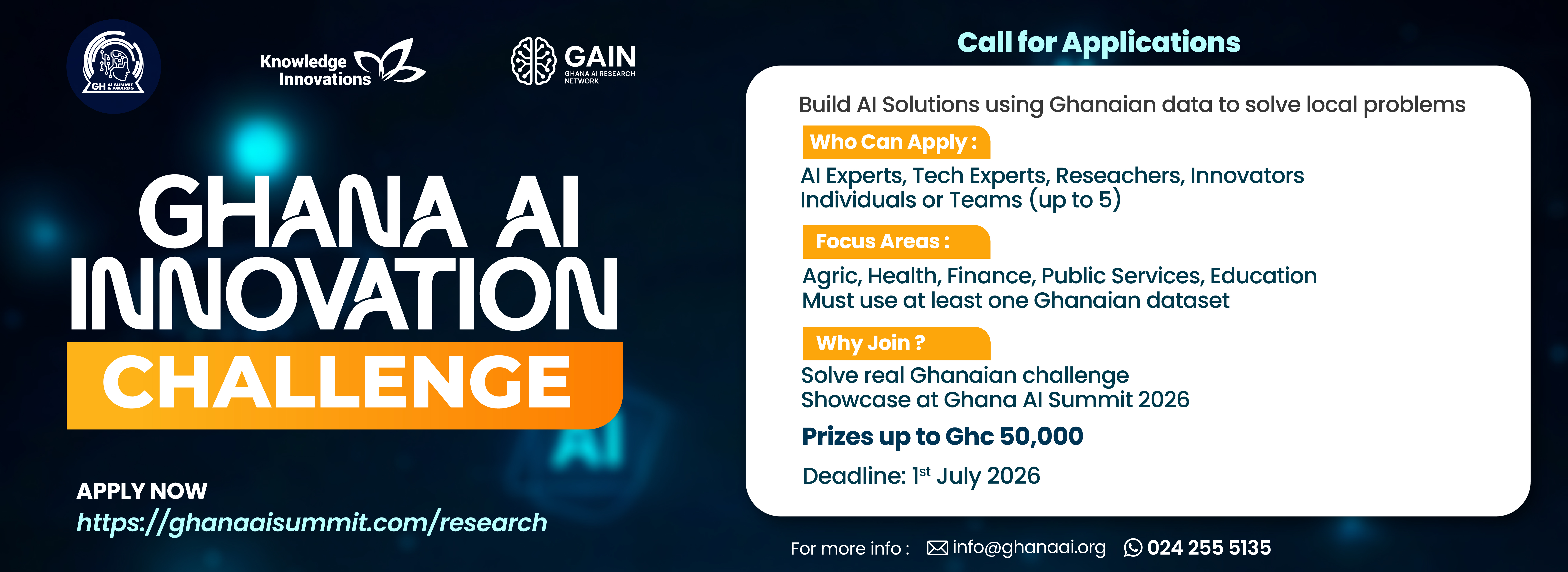 Ghana AI Innovation Challenge Flyer
